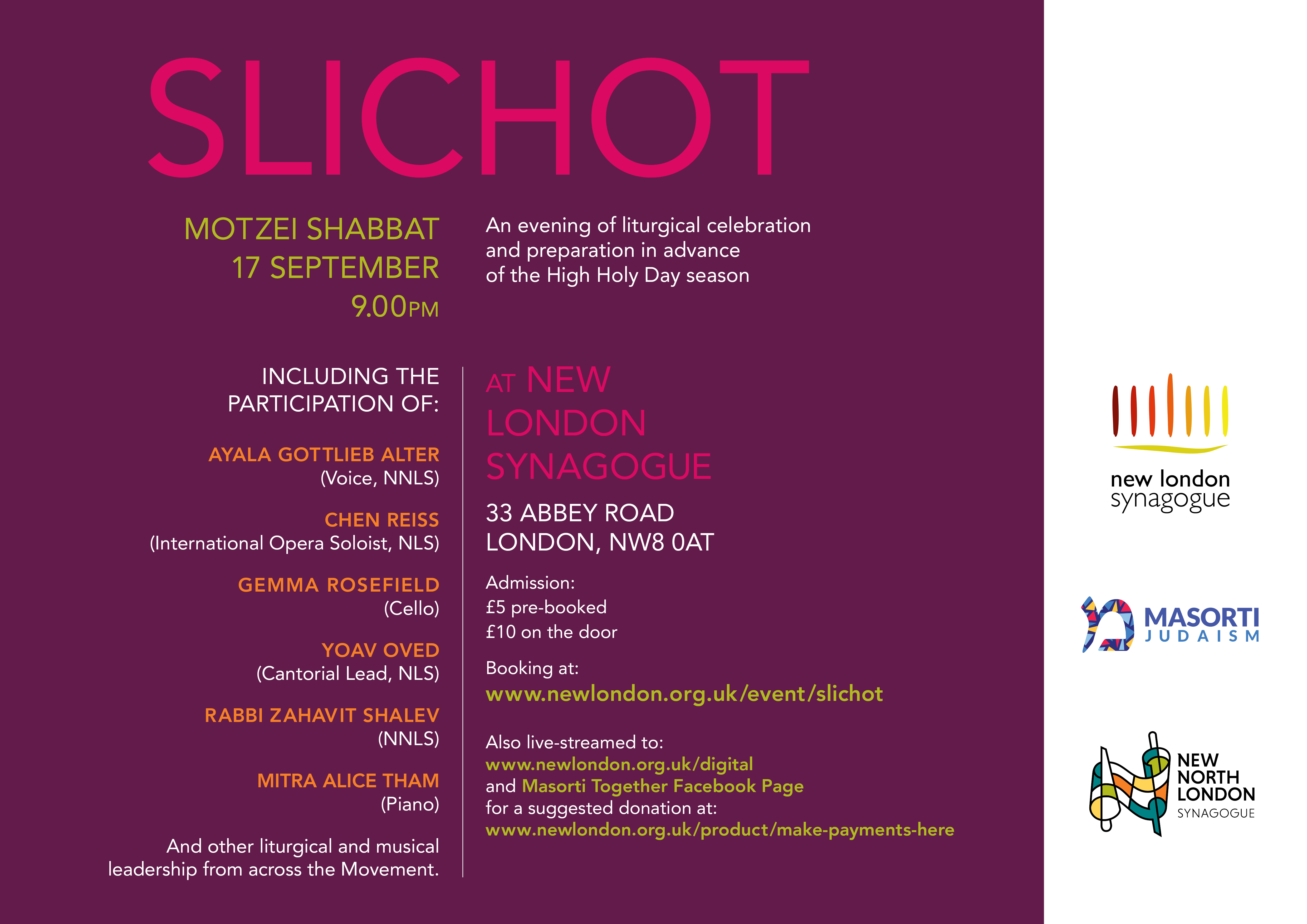 Slichot – New London Synagogue
